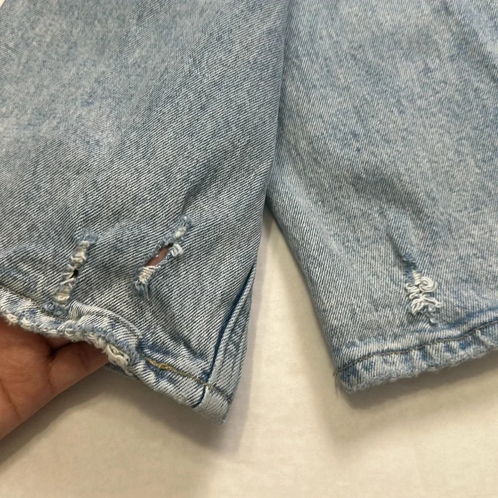 Abercrombie & Fitch Jeans The 90s Straight Ultra High Rise‎ Distressed Denim 34